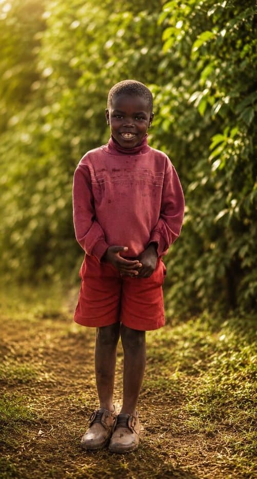 Earnest, age 7, a child waiting for a sponsor at Bogetenga Children's Home in Kisii, Kenya